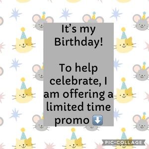 50% off items & bundles $25 and over! 🎉🎂🥳